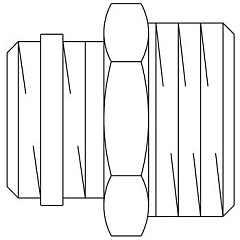 Переходник-ниппель Oventrop 1/2 x 3/4, с самоуплотнением