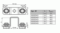 Седельный соединитель Walraven BIS RapidStrut G2 (BUP1000) DS5 41 x 51 мм, 2 монтажные гайки
