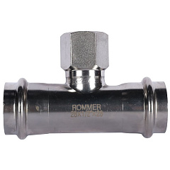 Тройник Rommer переходной 28х1/2, ВПр-ВР, нержавеющая сталь