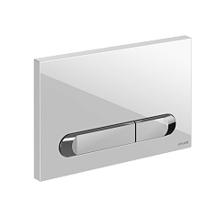 Кнопка смыва Cersanit ESTETICA для LINK PRO/VECTOR/LINK/HI-TEC пластик белый с рамкой хром