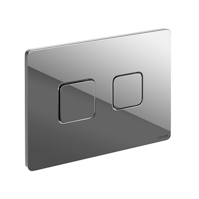 Кнопка смыва Cersanit ACCENTO SQUARE для AQUA 50 пневматическая пластик хром глянцевый