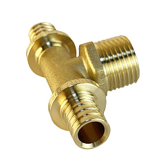 Тройник Valfex надвижной с переходом на НР для труб РЕ-Х и PE-RT 16(2,2) х 1/2 х 16(2,2)