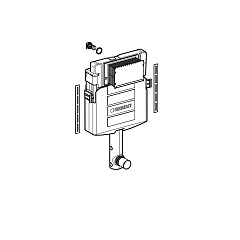 Смывной бачок скрытый Geberit Sigma, 12 см, UP320 109.300.00.5