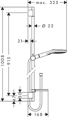 Душевой гарнитур Hansgrohe Raindance Select E 120 3jet 26621000