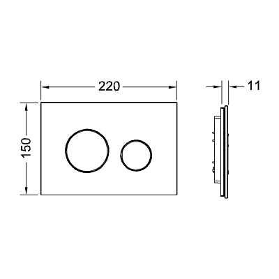 Лицевая панель TECE TECEloop для панели смыва унитаза, белая (EMCO)