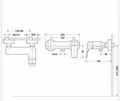 Смеситель для ванны Bravat VEGA F9119177CP-01