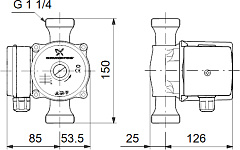 Циркуляционный насос Grundfos UP 20-45 N 150