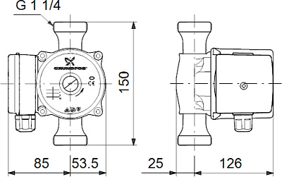 Циркуляционный насос Grundfos UP 20-45 N 150