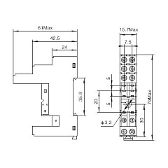 Реле промежуточное Zont на DIN-рейку, 12V DC в сборе