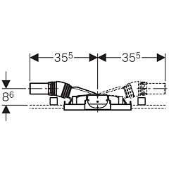 Система инсталляции Geberit Duofix для душевых систем, высота стяжки для напольного стока 90–200 мм