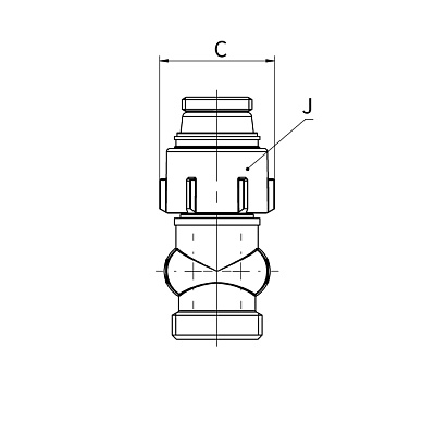 Узел нижнего подключения Flamco D1/50 прямой, G 1/2 НР x G 3/4 НР