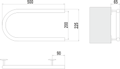 Электрический полотенцесушитель Terminus Электро 25 П-обр 500х200