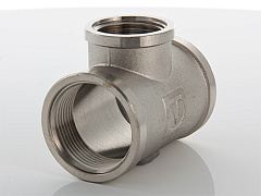 Тройник VALTEC переходной 1 1/4 х 1/2 х 1 1/4 внутренняя, никелированная латунь