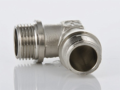 Угольник VALTEC 1/2 наружная резьба, 90 градусов, никелированная латунь