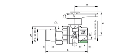 Кран дисковый RB (Rubinetterie Bresciane) EUROFLY 600500 1 НВ американка