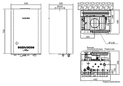 Настенный газовый двухконтурный котел отопления Navien ACE-13AN