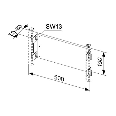 Монтажная пластина TECE TECEprofil для монтажа скрытых и внешних фитингов из водостойкой клееной фанеры