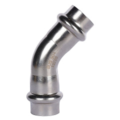 Угольник Rommer пресс 15, 45 градусов ВПр-ВПр, нержавеющая сталь