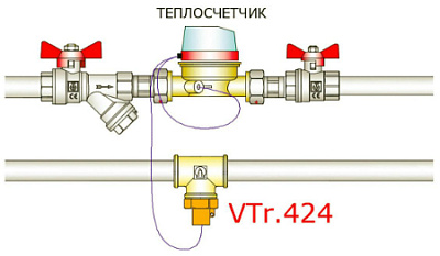 Переходник для подключения датчика температуры VALTEC M10 х 1/2 внутренняя-наружная резьба, никелированная латунь