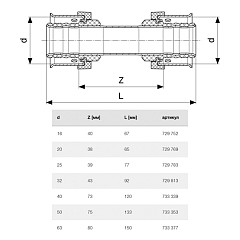 Муфта Viega SmartPress 50, модель 6715