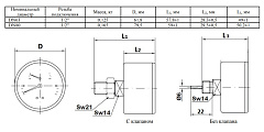 Термоманометр Watts F+R 818/4, аксиальный