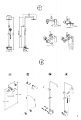 Душевая колонна Bravat Opal R F6125183CP-A2-RUS