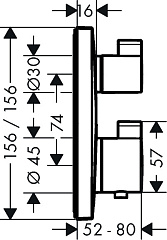 Встраиваемый смеситель Hansgrohe Ecostat Square 15714000