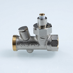 Клапан запорно-регулирующий VALTEC с выходом под датчик температуры 1/2x3/4 Евроконус