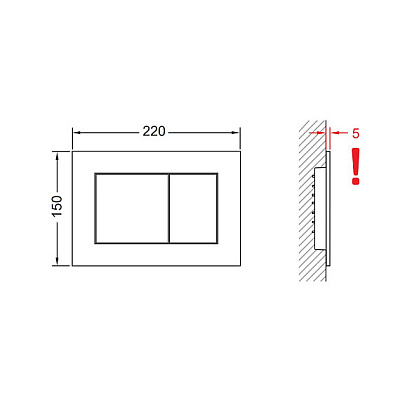 Панель смыва RIVO Touch Line Латунь матовая (302007)
