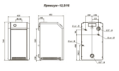 Напольный газовый котел отопления Лемакс Премиум 12,5