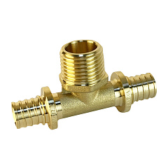 Тройник Valfex надвижной с переходом на НР для труб РЕ-Х и PE-RT 16(2,2) х 1/2 х 16(2,2)