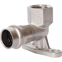 Угольник настенный Rommer с креплением 18х1/2 ВПр-ВР, нержавеющая сталь