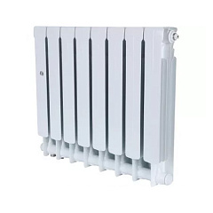 Биметаллический секционный радиатор отопления Stout Space Ventil 500 / 8 секций (нижнее правое)