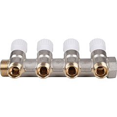 Коллектор Stout с регулировочными вентилями 3/4x1/2 с 4 отводами, SMB 6851 341204