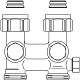 Узел нижнего подключения Oventrop Мultiflex V ZB 3/4 прямой, с преднастройкой