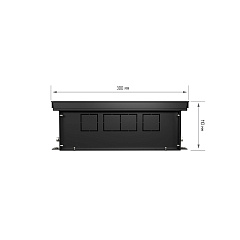 Внутрипольный конвектор с естественной конвекцией Royal Thermo 110/300/1200-DG-U-LB