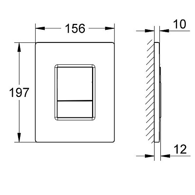 Панель смыва Акватек Черная матовая для INSP-0000002 Pneumo N