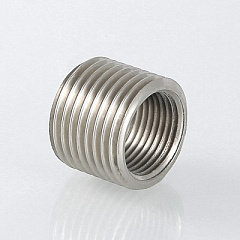 Футорка VALTEC под шестигранник 1/2х3/8 дюйма внутренняя-наружная резьба, никелированная латунь