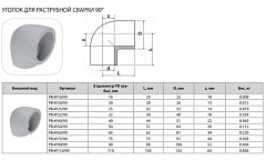 Уголок Thermaflex 90гр. для раструбной сварки PB-W16/90