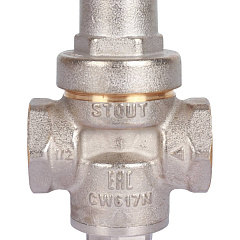 Редуктор давления Stout поршневой, без подключения манометра, PN 16, ВВ 1/2 дюйма