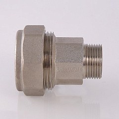 Соединитель VALTEC для стальных труб Ду151/2 дюйма наружная резьба, латунь