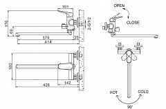 Универсальный смеситель Bravat Eler F6191238CP-01L-RUS