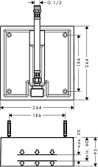 Скрытая часть душа Hansgrohe Raindance Air 260x260 26471180