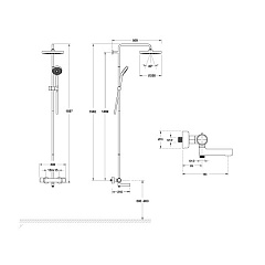 Душевая система Jacob Delafon ATOM термостатическая