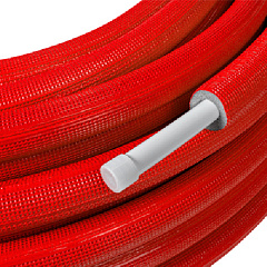 Труба металлопластиковая UNI-FITT предизолированная PE-RT/Al/PE-RT 16 х 2.0 / 6 мм красная, 100 м