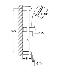 Душевой гарнитур Grohe New Tempesta 100 27853001