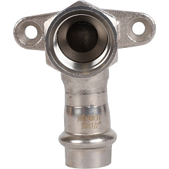 Угольник настенный Rommer с креплением 15х1/2 ВПр-ВР, нержавеющая сталь