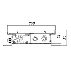 Внутрипольный конвектор с принудительной конвекцией Vitron ВКВ.75.260.1450.2ТГ (24В DC)