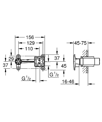Скрытая часть смесителя Grohe 23200000