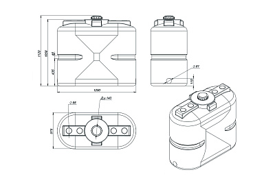 Емкость ЭкоПром S 500 литров OIL